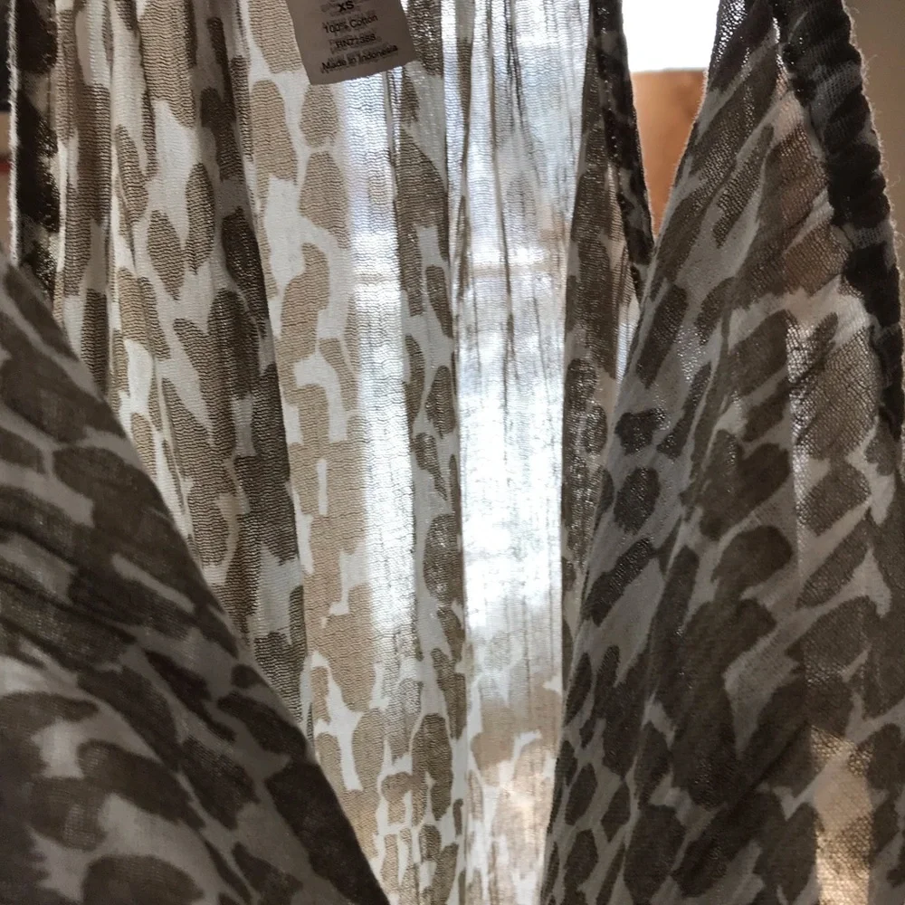 J.Crew XS cotton light brown animal print tunic